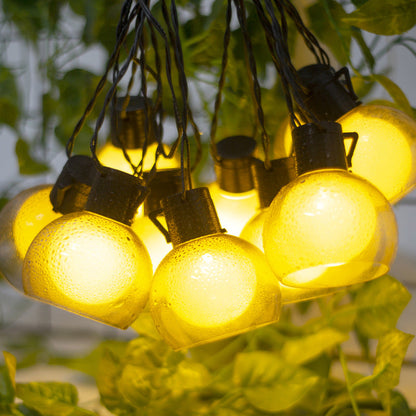 Luces de cadena solares para exteriores con brillo cálido