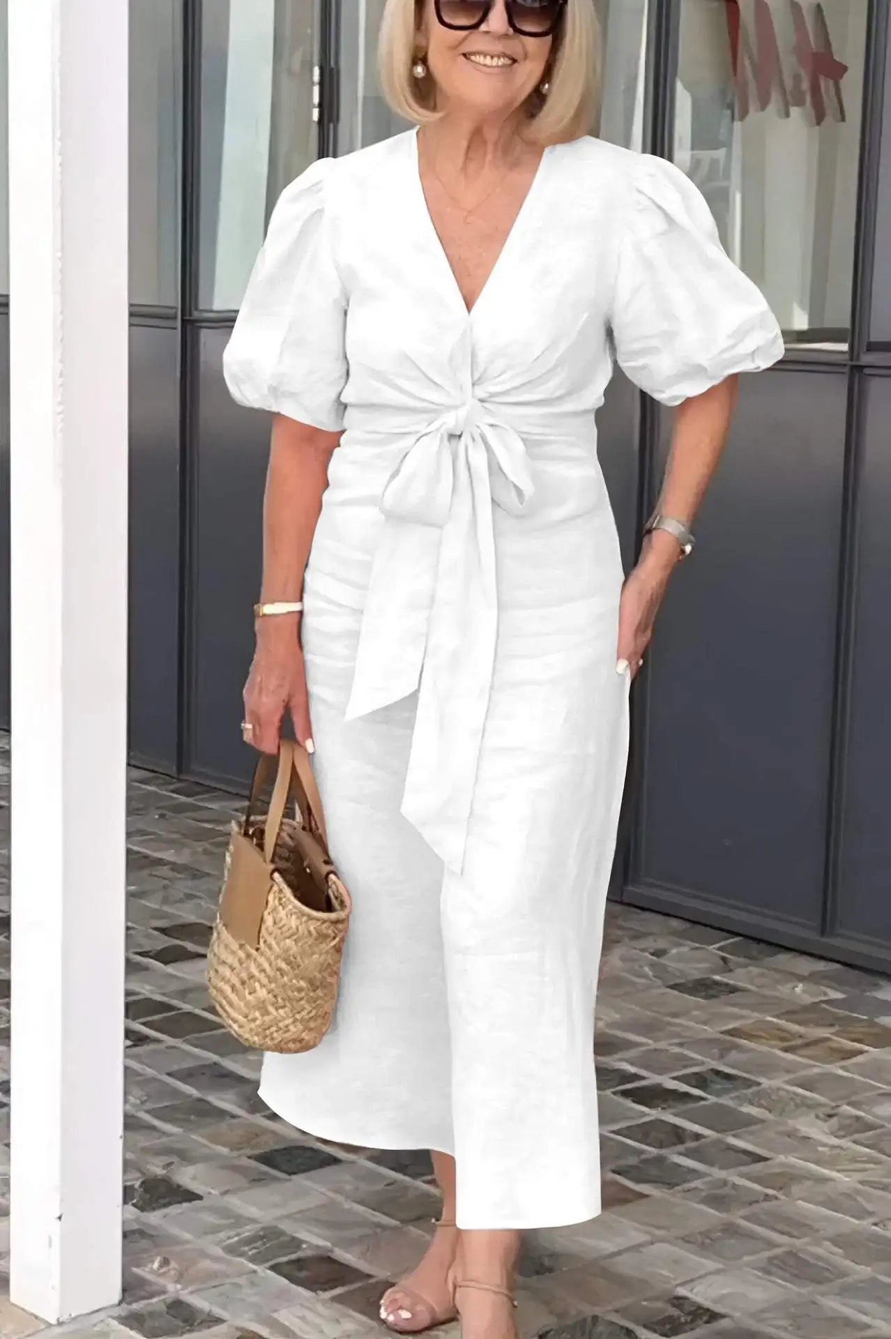 Hilarie | Vestido elegante con escote en V