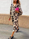 Lena | Vestido de estampado de leopardo