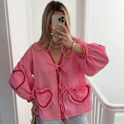 Liane | Top con fiocco a cuore Coquette 