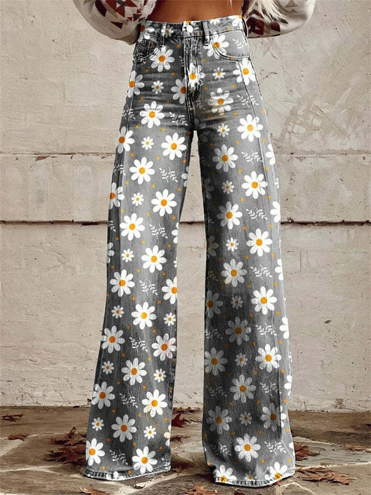 Lania | Pantalones Fluidos Retro Boho