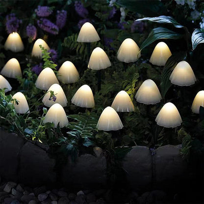 Luces de Estaca de Jardín con Forma de Hongo Solares para Exterior