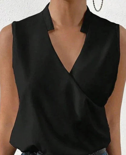 Sarah | Elegante Top Sin Mangas Liso