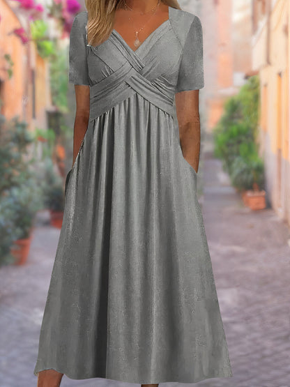Florence - Vestido elegante de corte suelto con escote en V