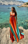 Saylor - Vestido maxi degradado sin espalda sin mangas con tirantes
