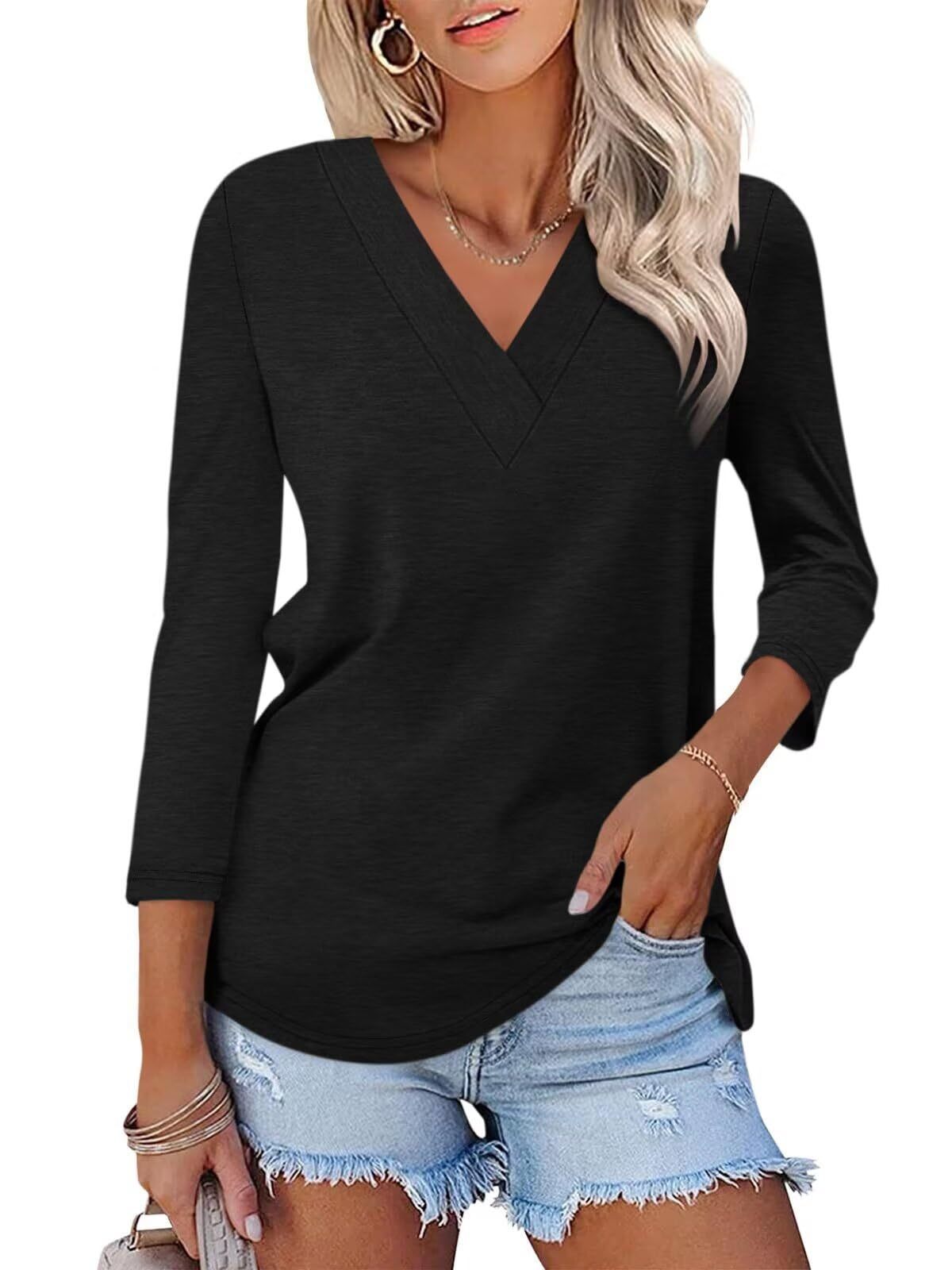 Mika | Camiseta clásica con cuello en V