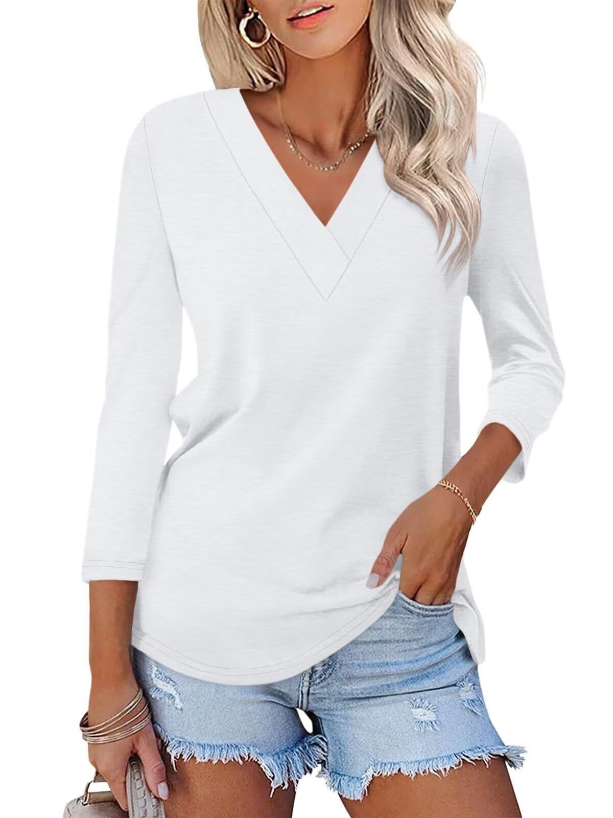 Mika | Camiseta clásica con cuello en V