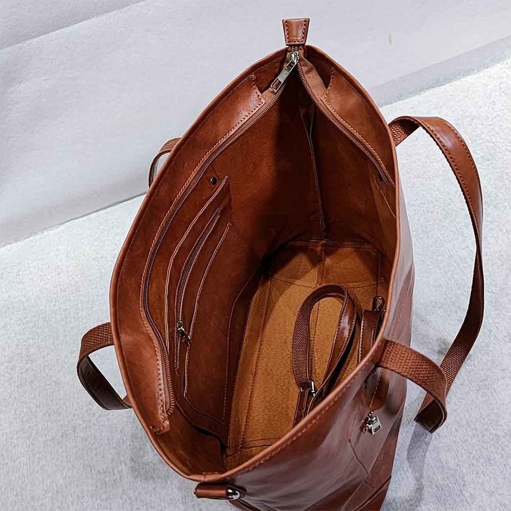 Vintage Leather Tote Bag - Jassi