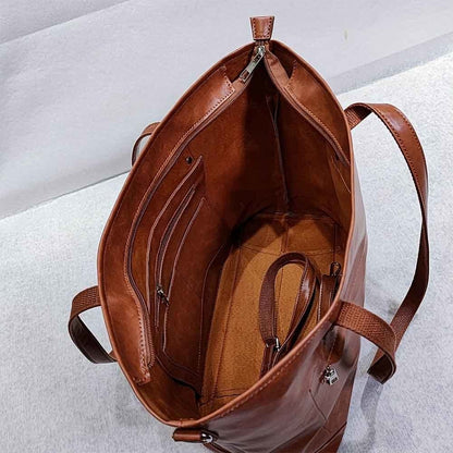 Vintage Leather Tote Bag - Jassi