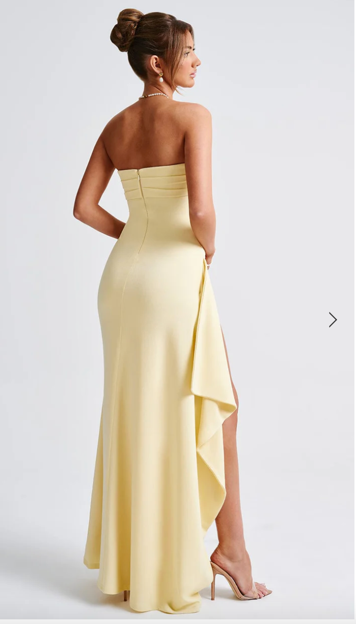 Vestido largo sin tirantes Stacy