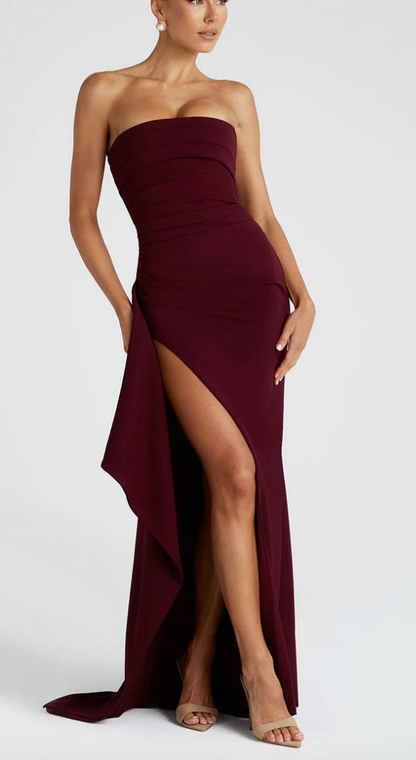 Vestido largo sin tirantes Stacy