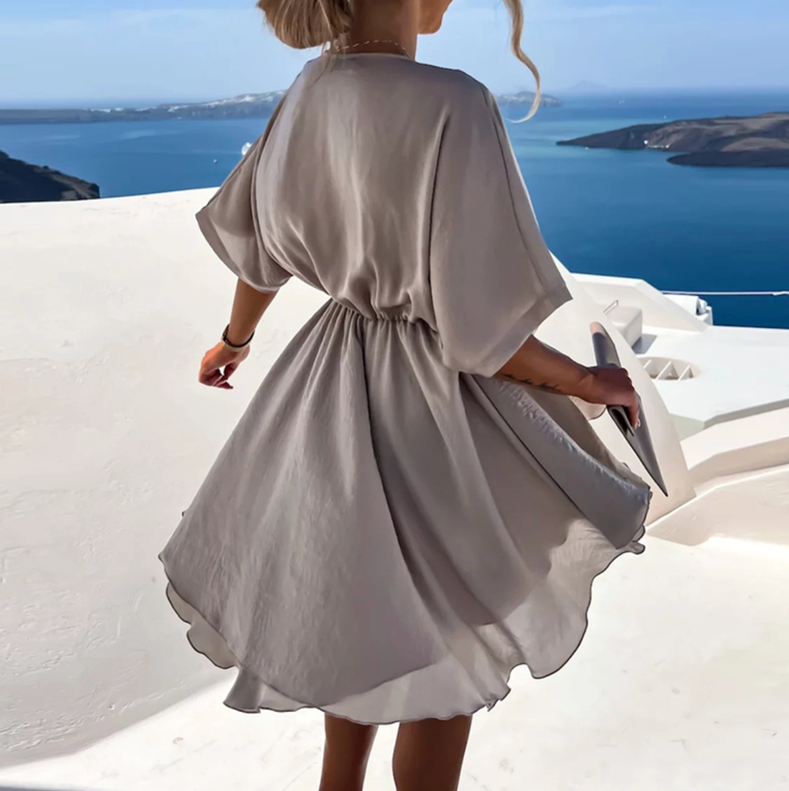 Lennon - Vestido Mini Chic de Verano con Cintura Alta
