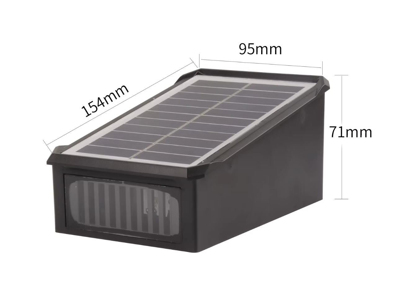Luz solar de pared RGB para terraza y fachada con iluminación de 4 lados y selección de color