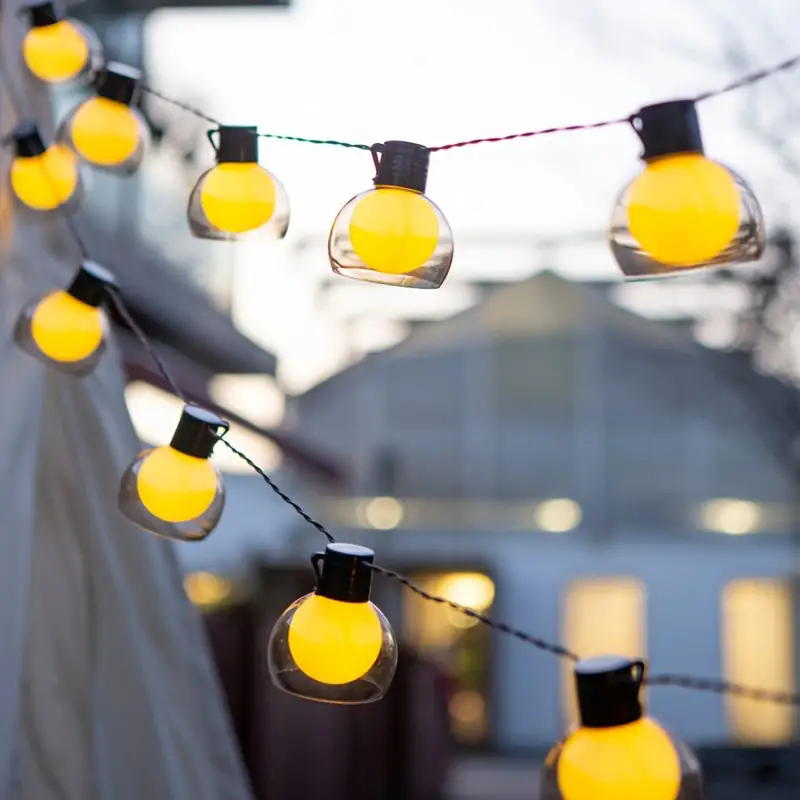 Luces de cadena solares para exteriores con brillo cálido