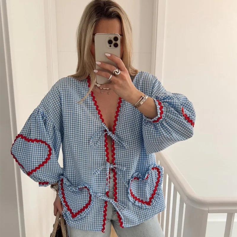 Liane | Top con fiocco a cuore Coquette 
