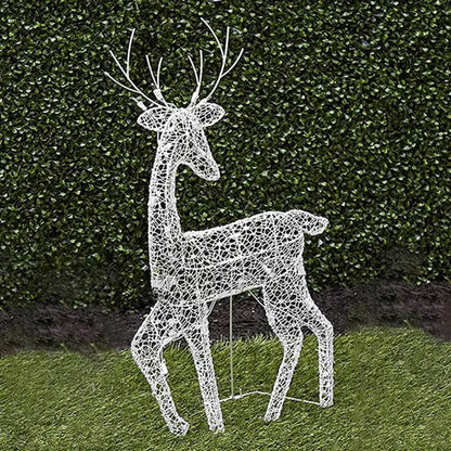 Set de decoración de renos para luces navideñas exteriores