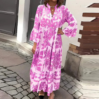 Avielle - Vestido Maxi Bohemio Estampado a la Moda