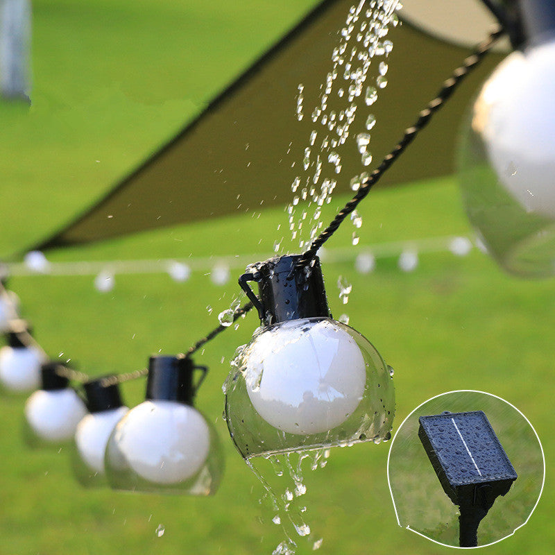 Luces de cadena solares para exteriores con brillo cálido