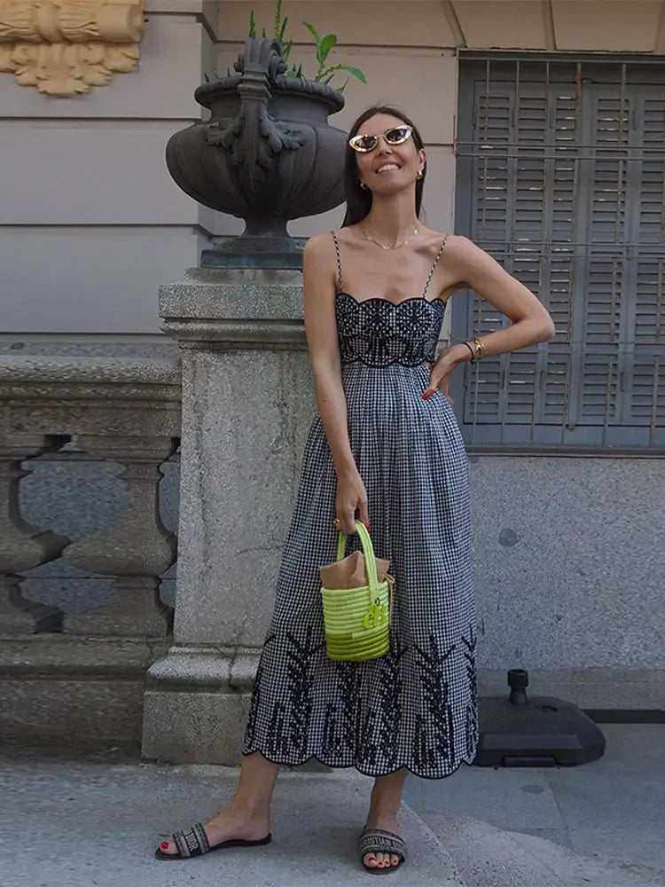 Clara - Vestido a cuadros vichy chic