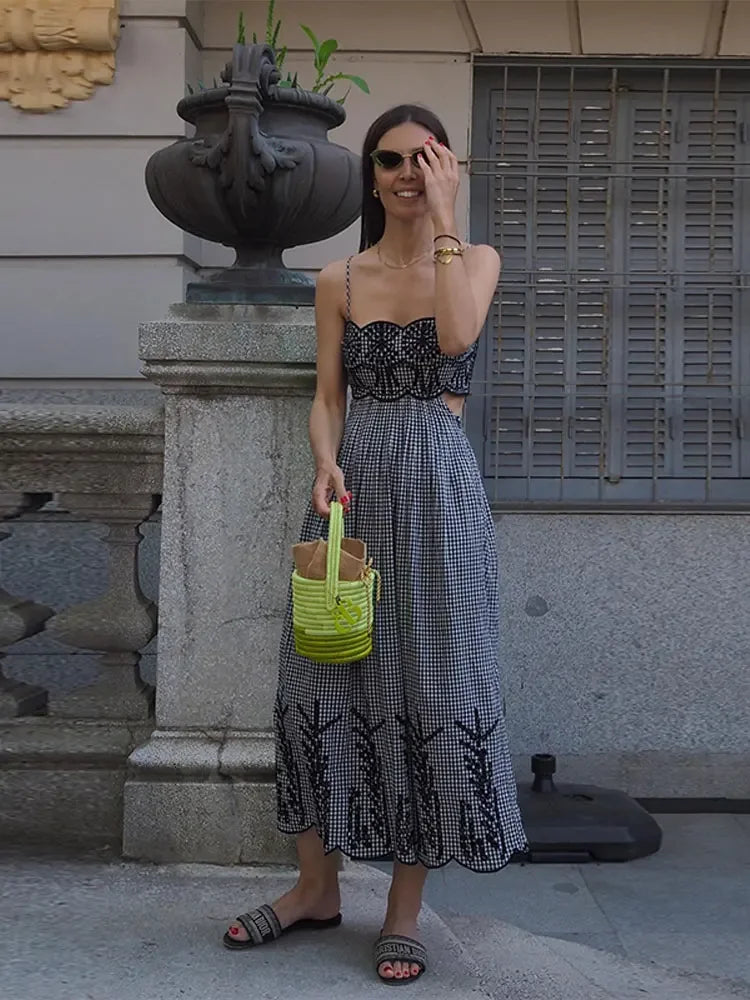 Clara - Vestido a cuadros vichy chic