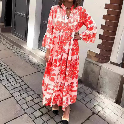 Avielle - Vestido Maxi Bohemio Estampado a la Moda