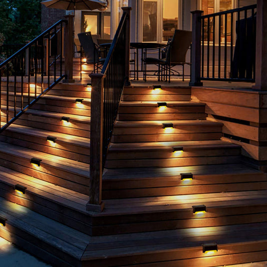 Luz LED solar para escalones exterior impermeable