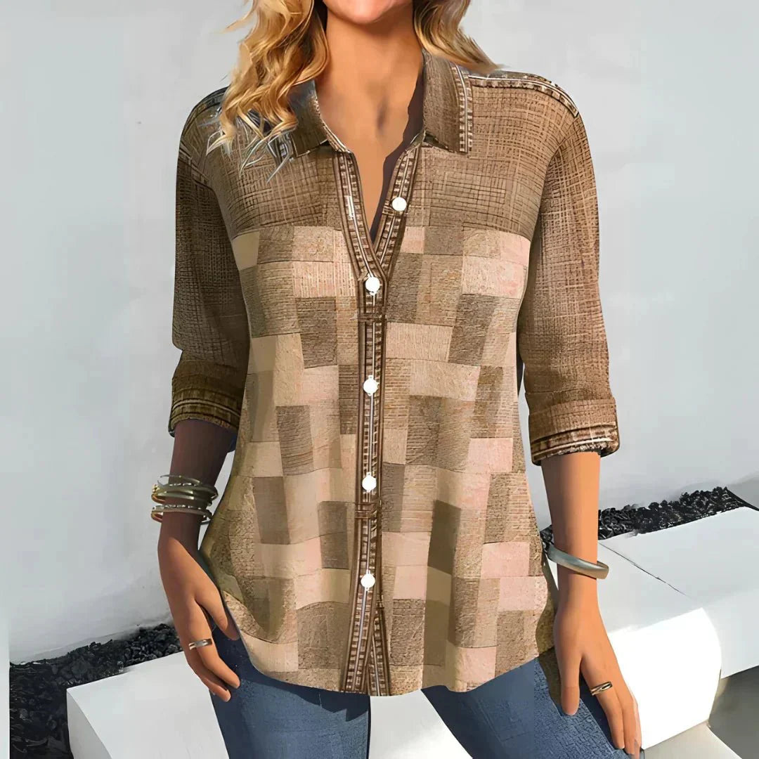 Hazel | Blusa Clásica a Cuadros