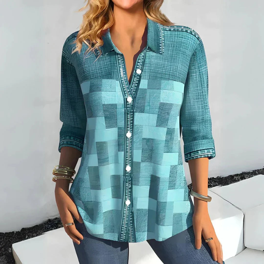 Hazel | Blusa Clásica a Cuadros