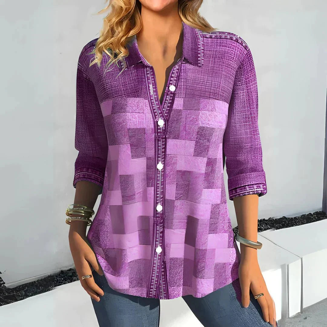 Hazel | Blusa Clásica a Cuadros