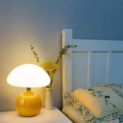 Bedside Lamp Ceramic Dome Table Light