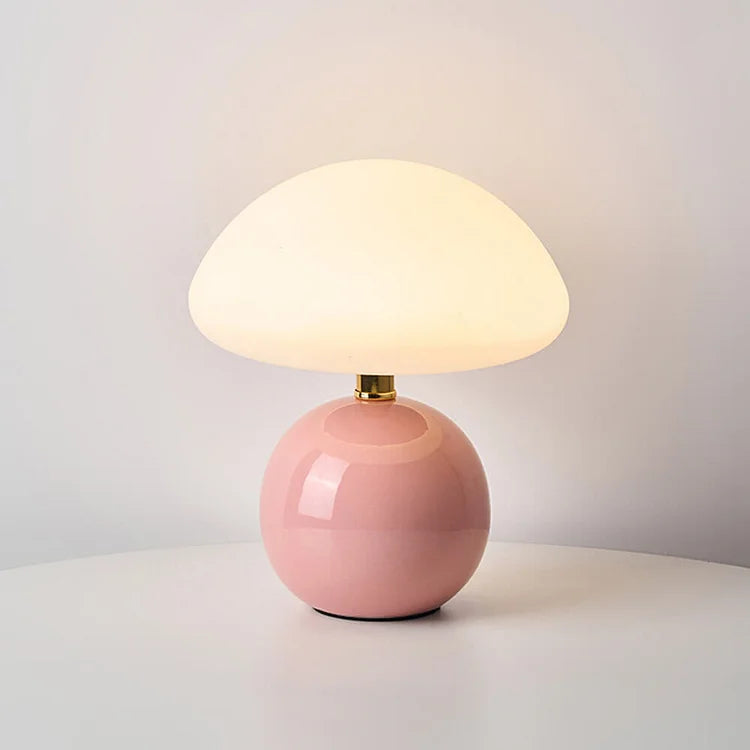 Bedside Lamp Ceramic Dome Table Light