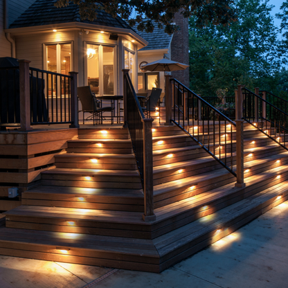 Luz LED solar para escalones exterior impermeable