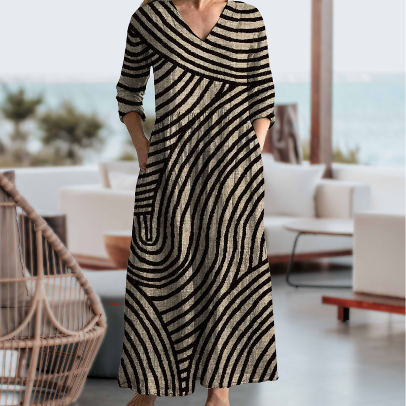 Eve - Vestido Vintage a Rayas