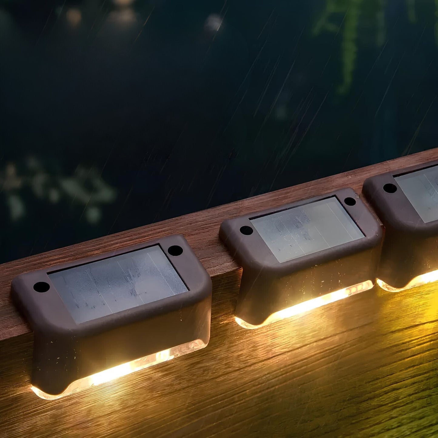 Luz LED solar para escalones exterior impermeable