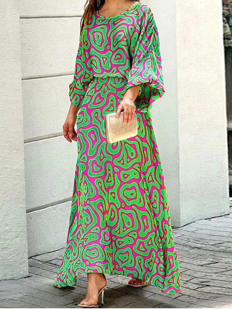 Esther - Conjunto de otoño moderno con cuello redondo