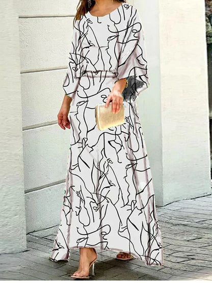 Esther - Conjunto de otoño moderno con cuello redondo