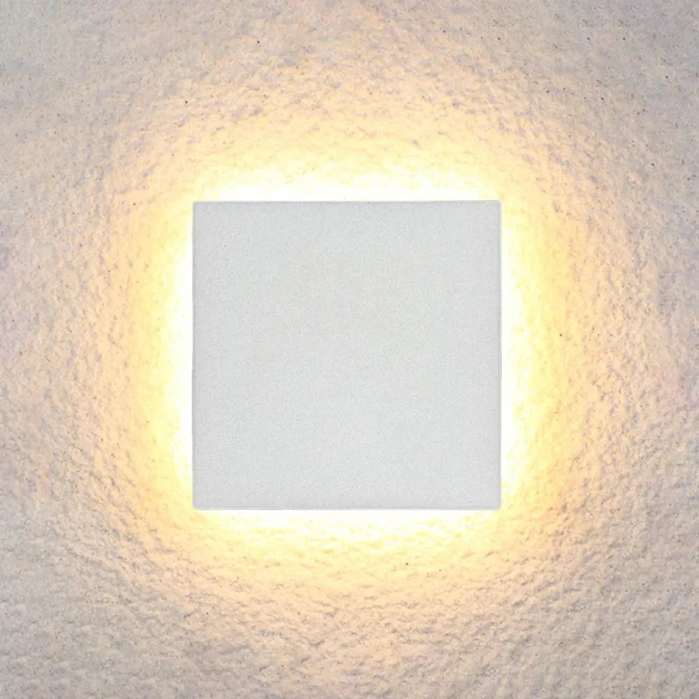 Lámpara de pared moderna negra exterior LED