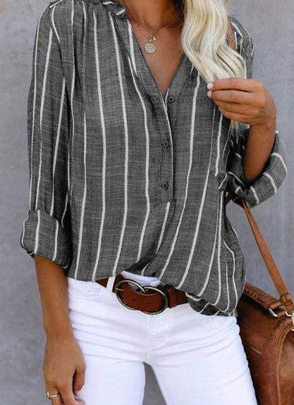 Giana - Blusa casual a rayas