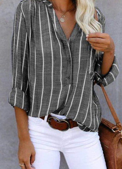 Giana - Blusa casual a rayas