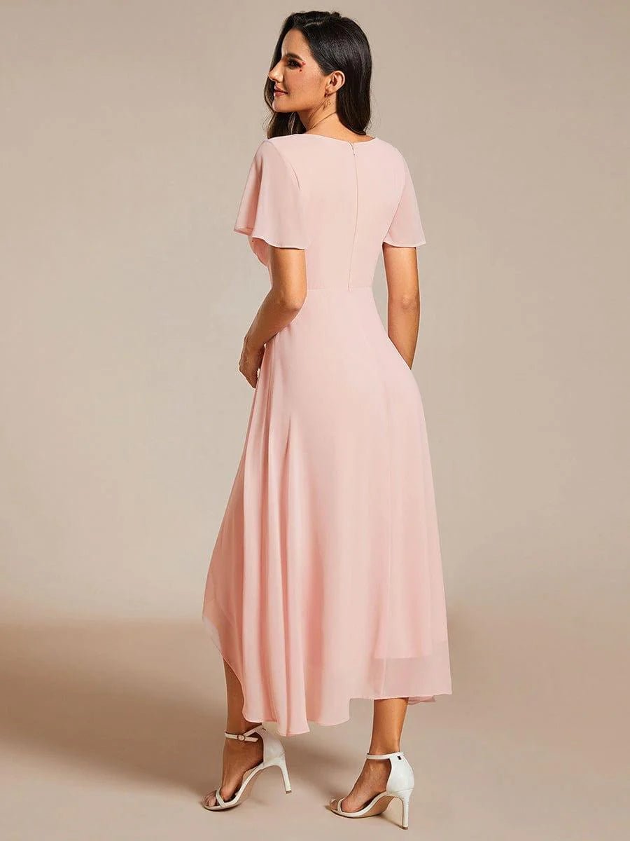 Arah | Vestido plisado con volantes