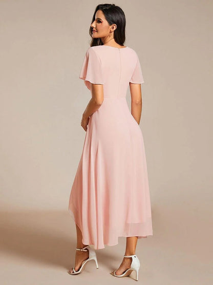 Arah | Vestido plisado con volantes