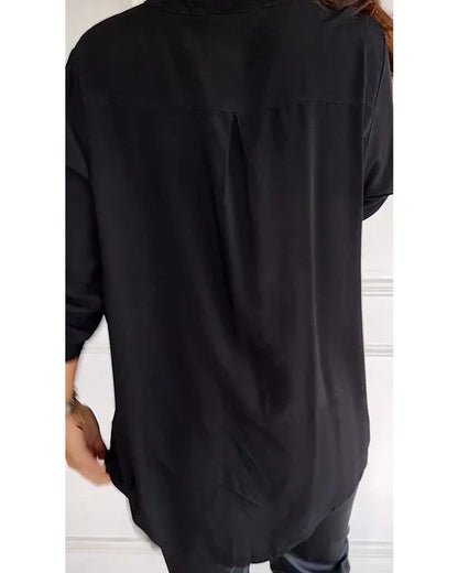 Kelley | Blusa de V-Cuello Brillante