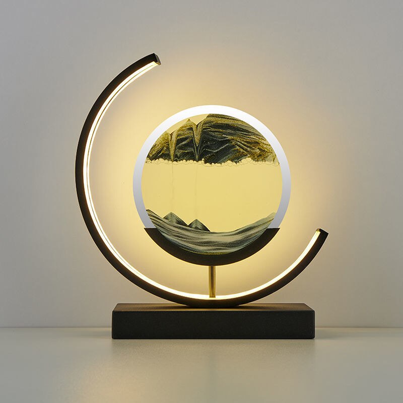 Bedside Lamp Modern LED Sand Art Light
