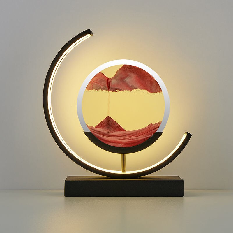 Bedside Lamp Modern LED Sand Art Light