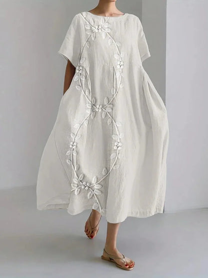 Adelina | Vestido largo elegante con bordado de vid