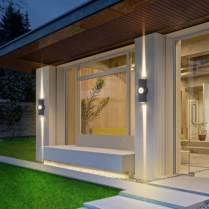 Lámpara de pared moderna de acrílico para exterior con luz LED