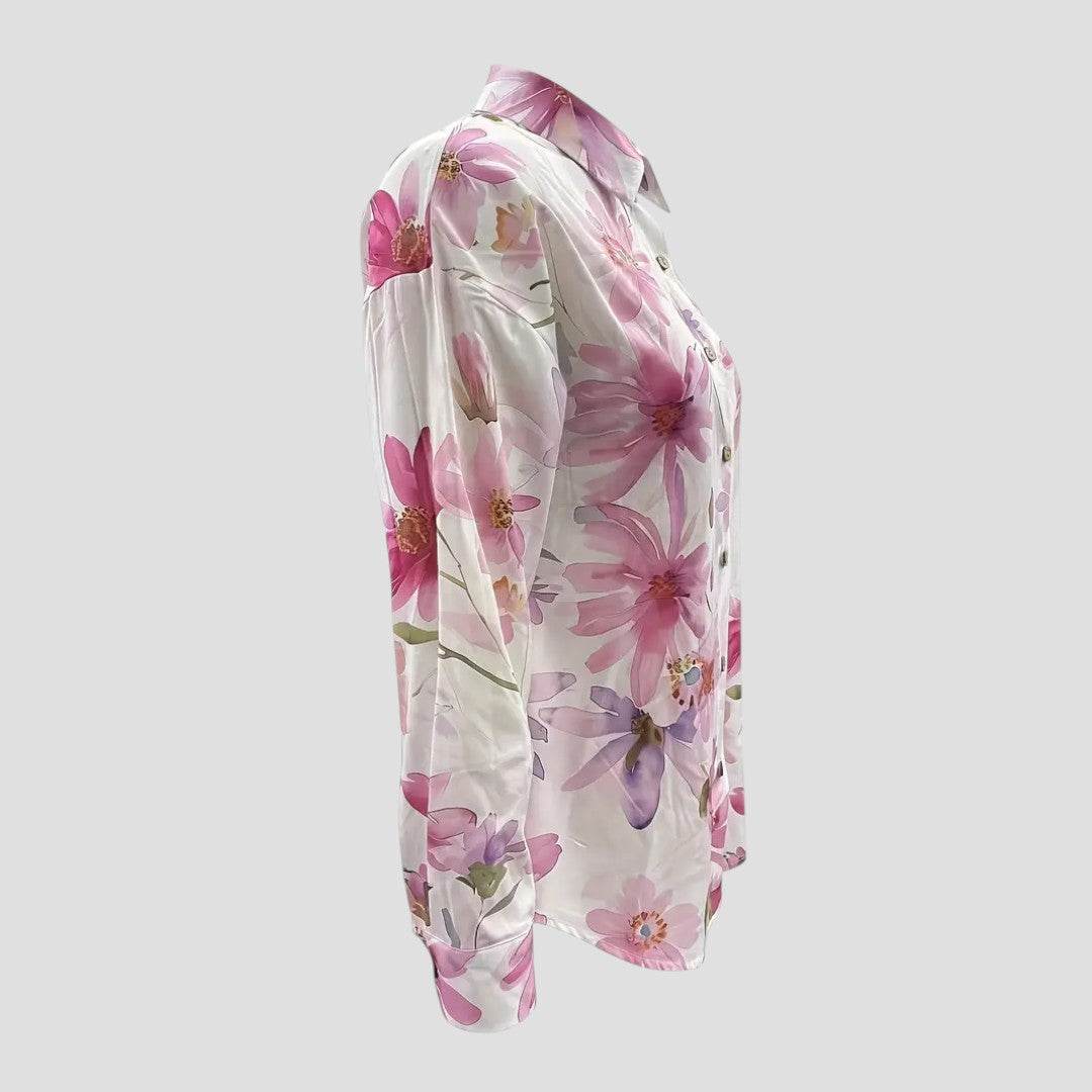 Janette | Blusa Floral con Botones