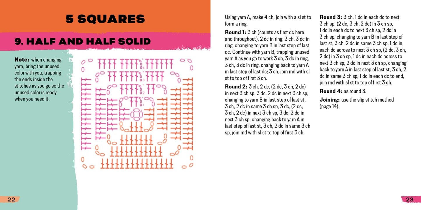 ColorCrafter - El Set de Tarjetas Granny Square - 50 piezas