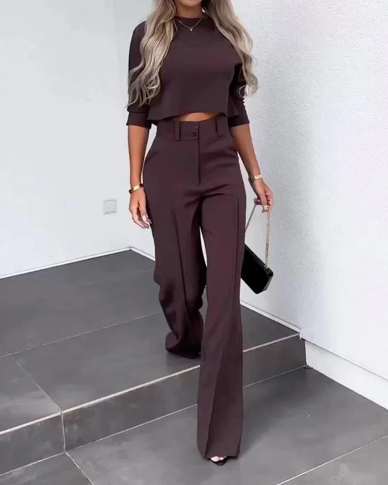 Fahari - Completo manica lunga e pantaloni da lavoro - Elegante e professionale
