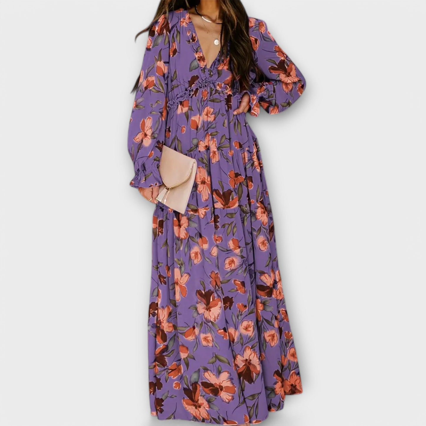 Juno - Vestido Maxi Floral Elegante